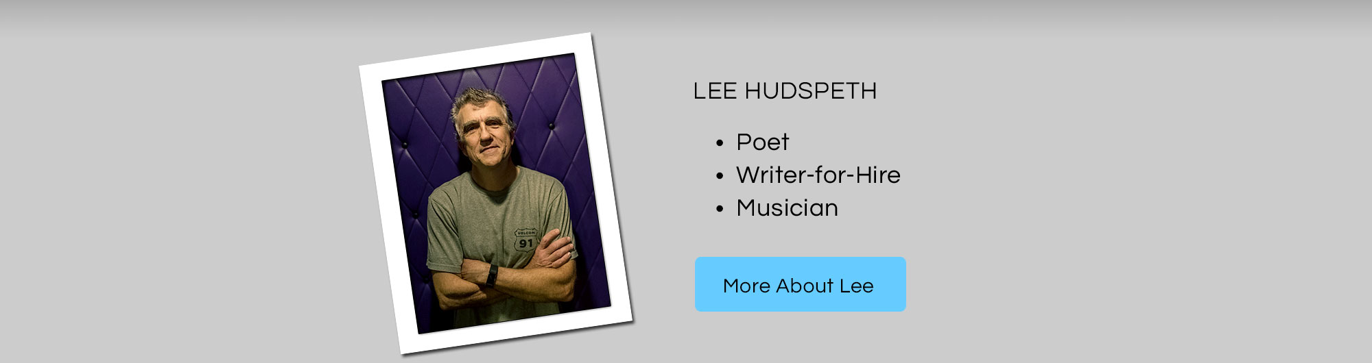 Lee Hudspeth Poet, Writer and Musician